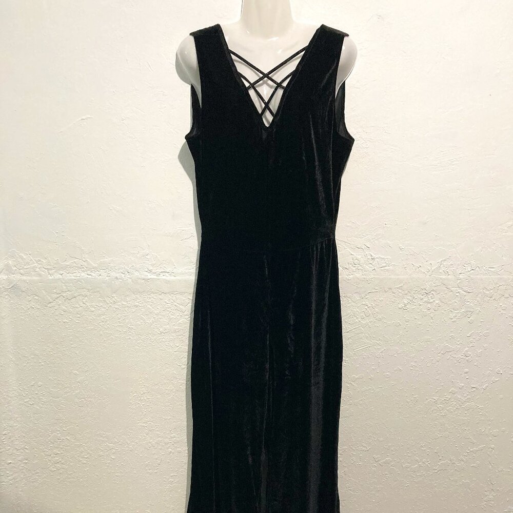 Spirit Velvet Jumpsuit Halloween Wide Leg Witch Goth Whimsigoth Black L